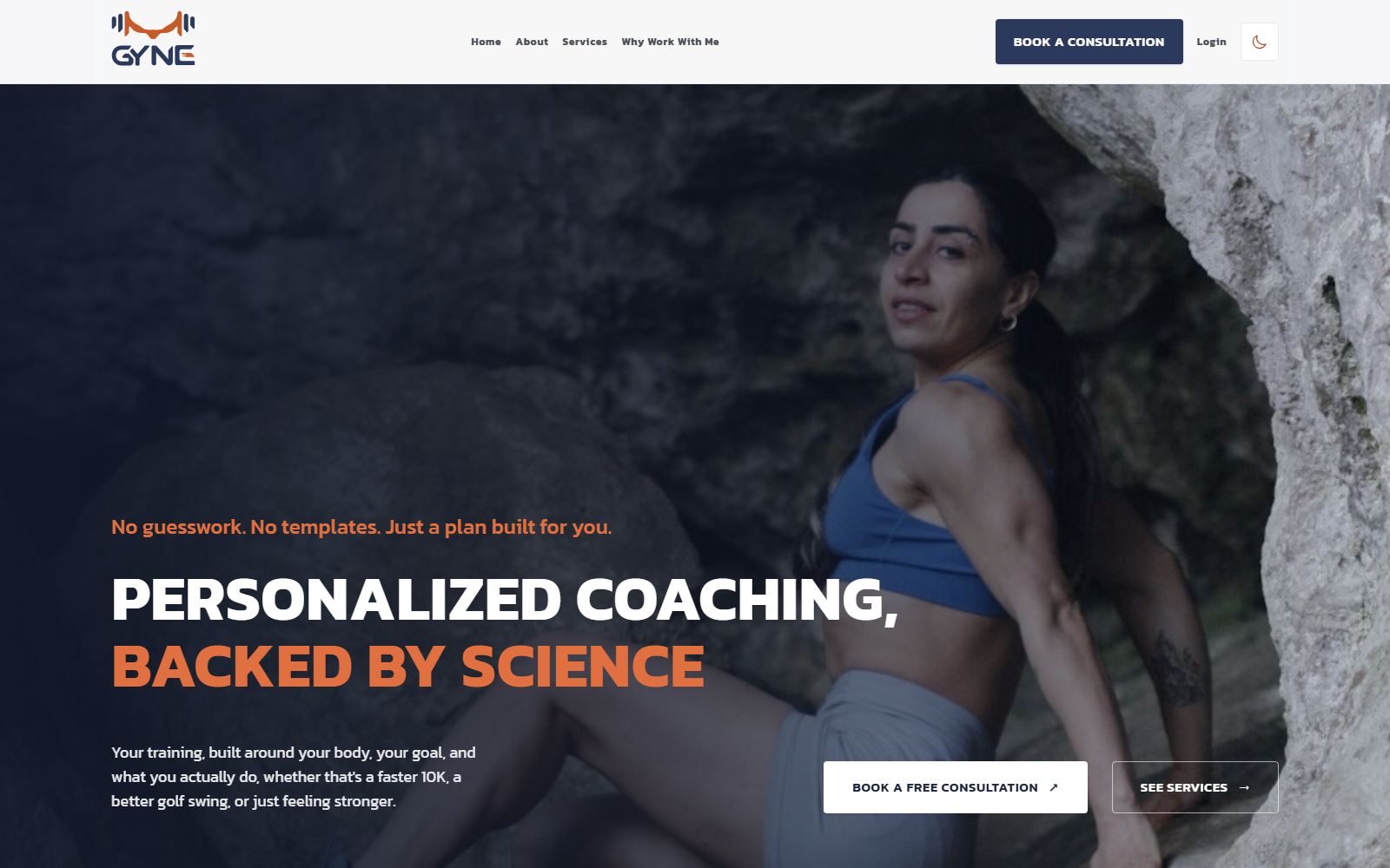 Gyné coaching platform homepage